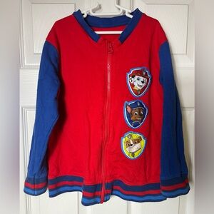 Paw Patrol Kids Jacket Sweatshirt Full Zip Cotton Red/Blue Youth Boys 8